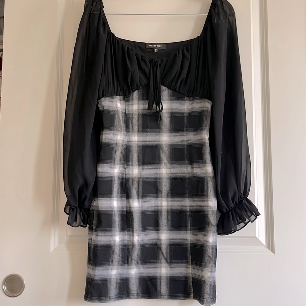 Black Plaid Bodycon Dress Dolls Kill